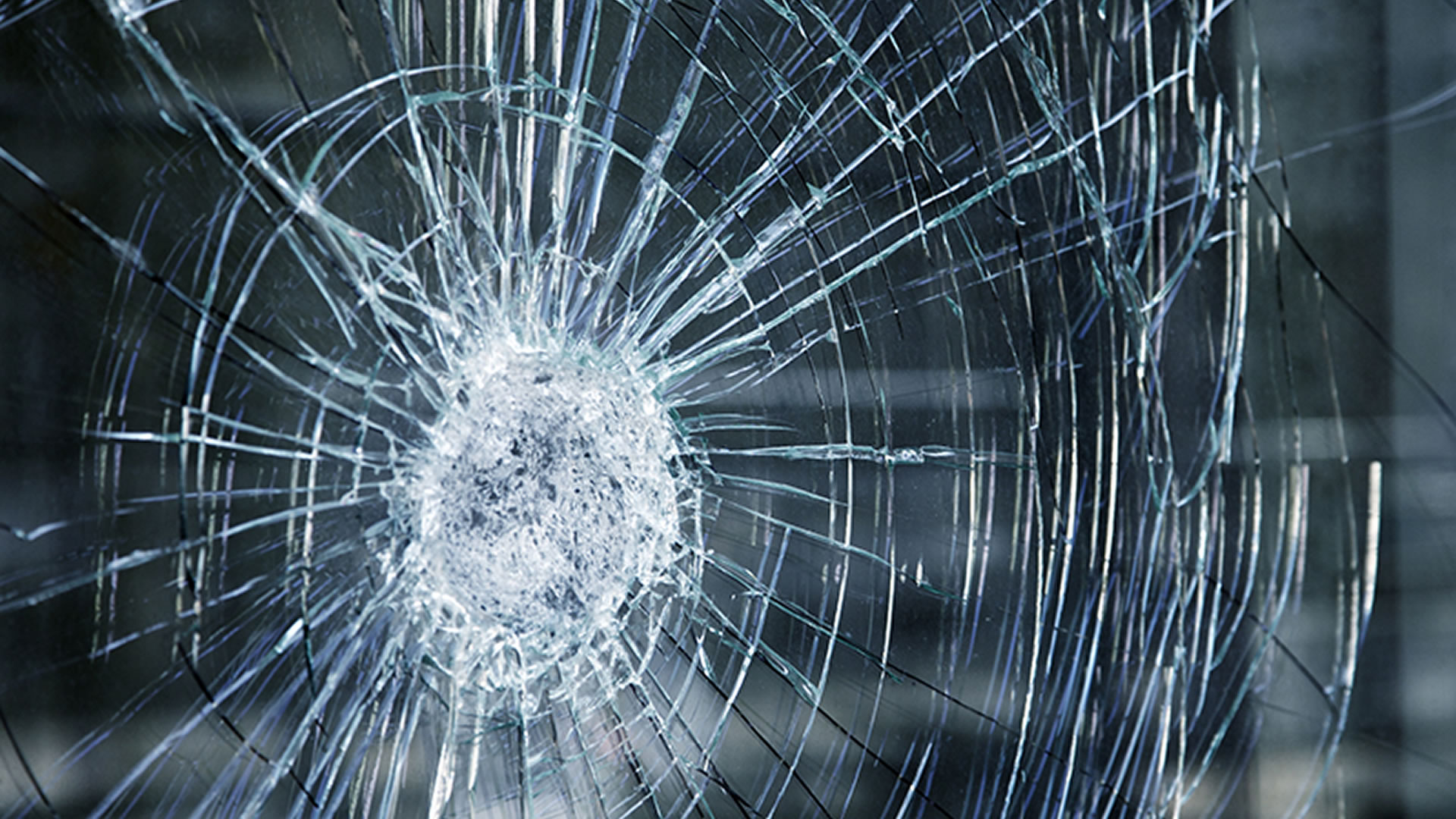 Shattered Glass Demonstrating Dangers of Unprotected Windows